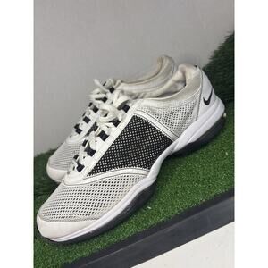 Nike Air Golf Womens Size10 White Mesh Tongueless Cleats Shoes 335943-101